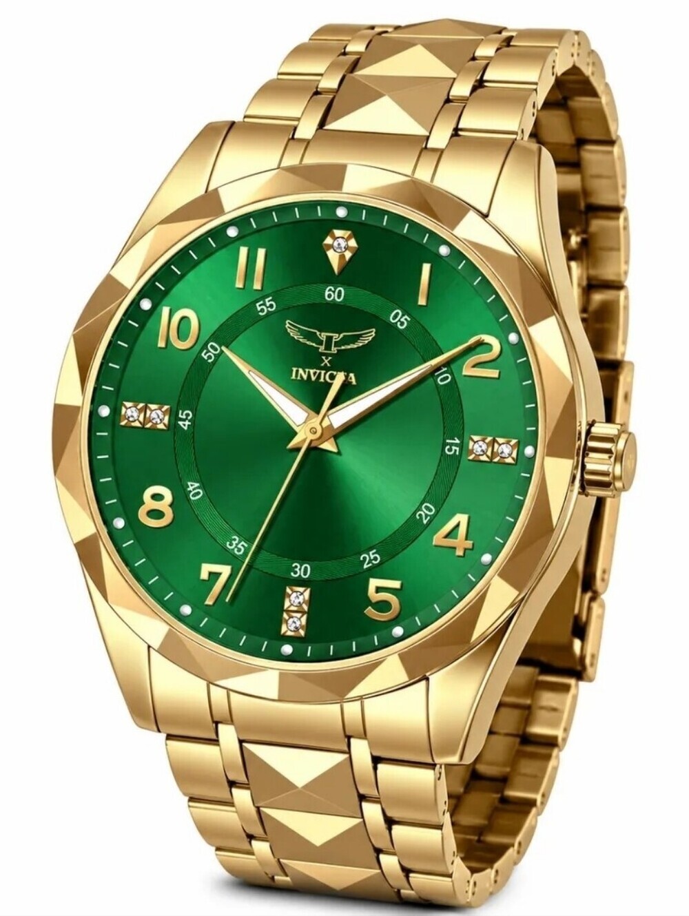 Invicta Specialty I by Invicta Men's Watch - 41mm Gold Bracelet Green Dial 69021